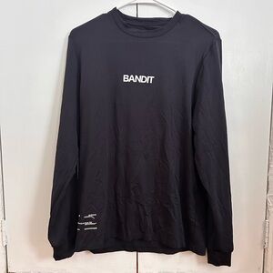 Bandit Running Black Micromesh Topographic Long Sleeve Tee Unisex XS